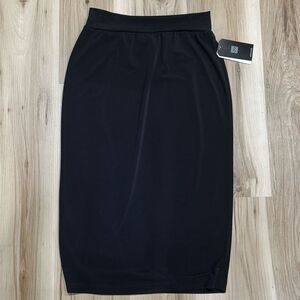 NEW Clara Sunwoo Black Knee Length Elastic Waist Skirt Women’s Small